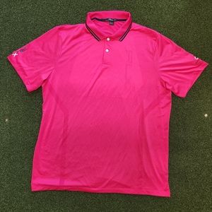 Ralph Lauren Polo RLX Men's Golf Polo Pink & Navy